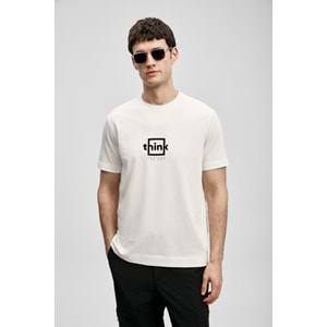 Lufian 111020310 Thınk Modern Grafik T- Shirt Tişört Erkek Tişort