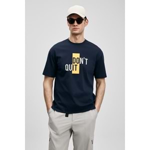 Lufian 111020285 Carl Modern Grafik T- Shirt Tişört Erkek Tişort