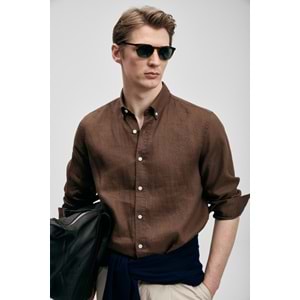 Lufian 111010654 Pitaya Erkek Keten Gömlek Comfort Fit Erkek Gömlek
