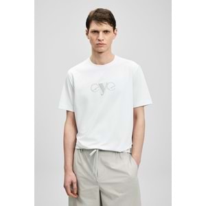 Lufian 111020306 Larry Modern Grafik T- Shirt Tişört Erkek Tişort