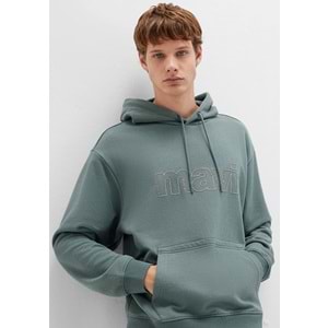 Mavi M0S10196-71577 Mavi Logo Baskılı Kapüşonlu Erkek Sweatshirt