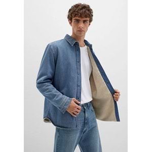 Mavi 0211186-88559 Jeremy Classic Denim Süni Kürklü Indigo Mavisi Erkek Kot Ceket