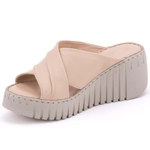 Venüs Astik Hakiki Deri Kadın Terlik