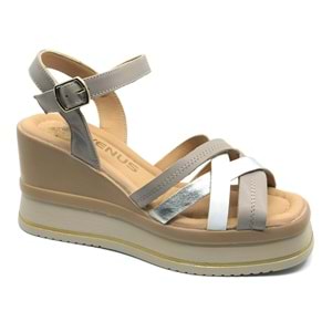 Venüs Helis Hakiki Deri Comfort Ortopedik Kadın Sandalet