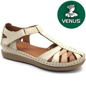 Venüs Margit Hakiki Deri Comfort Ortopedik Kadın Sandalet