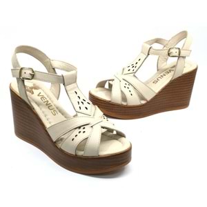 Venüs Ripley Hakiki Deri Comfort Ortopedik Dolgu Taban Kadın Sandalet