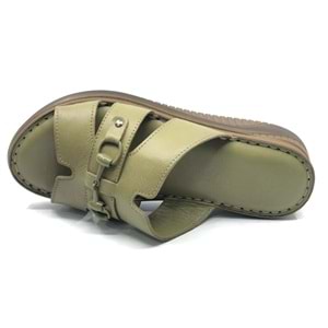 Venüs Roz Hakiki Deri Kadın Terlik