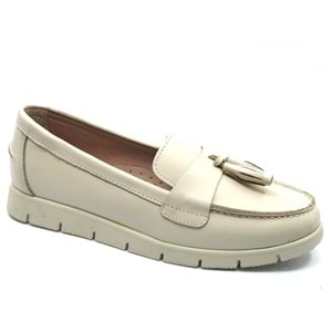 Venüs Piske Hakiki Deri Kadın Babet Ayakkabı