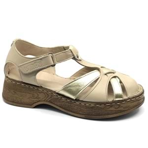 Venüs Çapra Hakiki Deri Comfort Ortopedik Kadın Sandalet