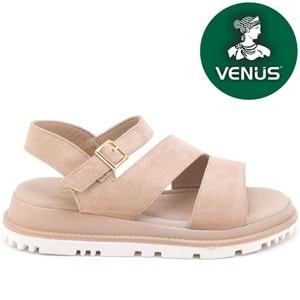 Venüs Hifli Hakiki Deri Comfort Ortopedik Kadın Sandalet