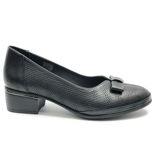 Venüs Mockin Hakiki Deri Kurdela Detaylı Kadın Topuklu Ayakkabı