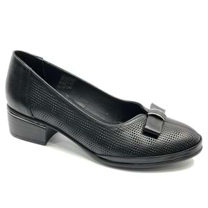 Venüs Mockin Hakiki Deri Kurdela Detaylı Kadın Topuklu Ayakkabı