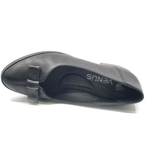 Venüs Mockin Hakiki Deri Kurdela Detaylı Kadın Topuklu Ayakkabı