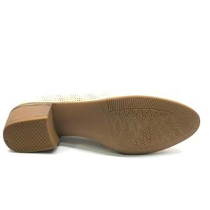 Venüs Mockin Hakiki Deri Kurdela Detaylı Kadın Topuklu Ayakkabı