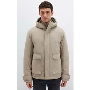 Mavi 0110657-70355 Cep Detaylı Kapüşonlu Erkek Mont