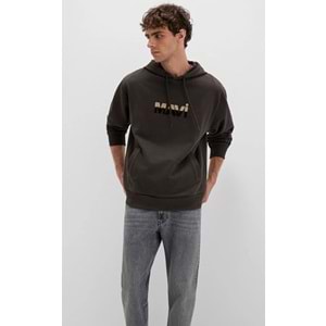 Mavi 0S10395-70219 Logo Baskılı Kapüşonlu Erkek Sweatshirt