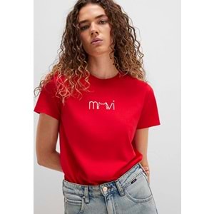 Mavi M1613387-82054 Kedi Baskılı T-Shirt Kadın Tişört
