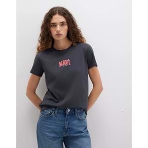 Mavi M1613412-70087 Mavi Logo Baskılı Tişört T-Shirt Kadın Tişört