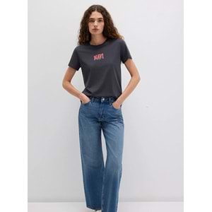Mavi M1613412-70087 Mavi Logo Baskılı Tişört T-Shirt Kadın Tişört