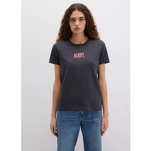Mavi M1613412-70087 Mavi Logo Baskılı Tişört T-Shirt Kadın Tişört