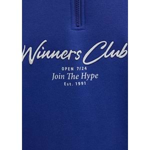 Mavi 0S10488-70695 Winners Club Baskılı Yarım Fermuarlı Sweatshirt