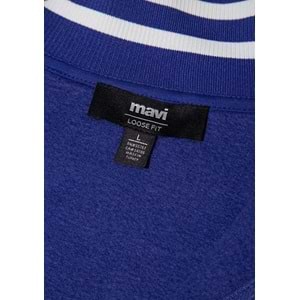 Mavi 0S10488-70695 Winners Club Baskılı Yarım Fermuarlı Sweatshirt