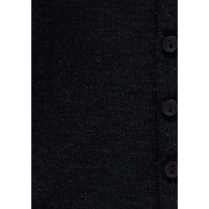 Mavi M1613652-80022 Düğme Detaylı Siyah Uzun Kollu T-Shirt Kadın Tişört