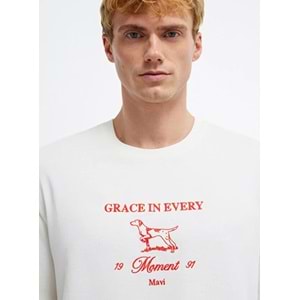 Mavi M0613159-70057 Grace In Every Nakışlı Tişört Erkek T-Shirt