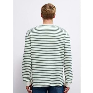 Mavi M0613157-71930 Çizgili Uzun Kollu Tişört Erkek T-Shirt