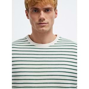 Mavi M0613157-71930 Çizgili Uzun Kollu Tişört Erkek T-Shirt