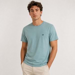 Mavi M0612736-71464 Mavi Mühür Logo Nakış Detaylı Tişört Erkek T-Shirt
