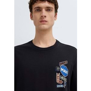 Mavi M0613391-900 Mavi Baskılı Tişört Erkek T-Shirt