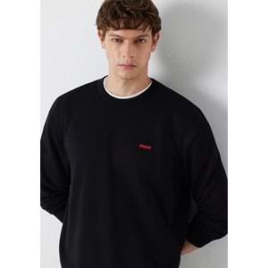 Mavi M0S10643-900 Mavi Logo Baskılı Erkek Sweatshirt