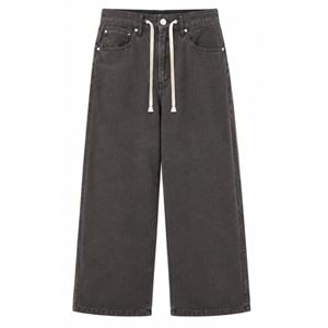 Mavi M1011274-71541 Dokuma Pantolon Bol Kesim Düz Paça Jean Kadın Kot Pantolon