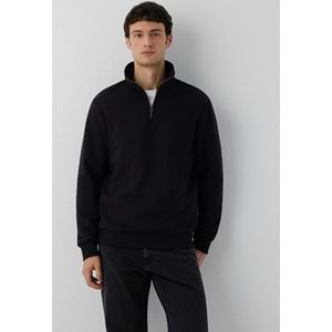 Mavi M0S20027-900 Mavi Yarı Fermuarlı Erkek Sweatshirt