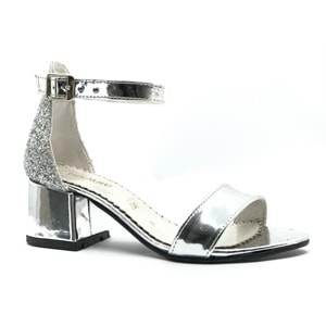 İremsu 9989 Tek bant Arkası Simli Topuklu Çocuk Ayakkabı