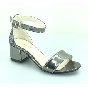 İremsu 9989 Tek bant Arkası Simli Topuklu Çocuk Ayakkabı