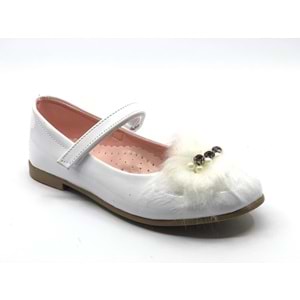 İremsu Tüylü Taşlı Cırtlı Kız Çocuk Babet Ayakkabı