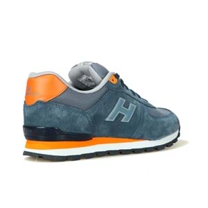 Hammer Jack 102 19250- Mavi-Turuncu %100 Hakiki Deri Erkek Spor Ayakkabı