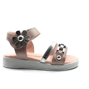 İremsu Kız Çocuk Güllü Zincirli Sandalet Çocuk Ayakkabı