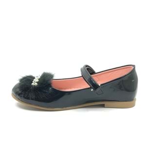 İremsu Tüylü Taşlı Cırtlı Kız Çocuk Babet Ayakkabı