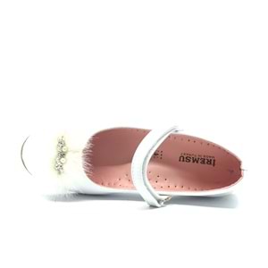 İremsu Tüylü Taşlı Cırtlı Kız Çocuk Babet Ayakkabı