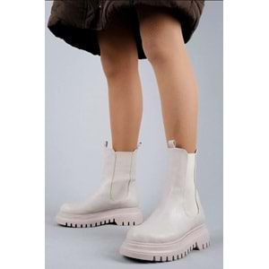 Feles Kadın Kalın ve Yüksek Taban Elastik Chelsea Günlük Bot Kadın Bot