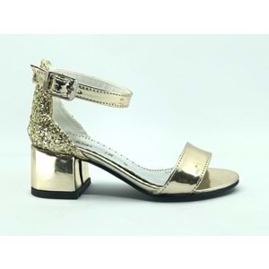 İremsu 9989 Tek bant Arkası Simli Topuklu Çocuk Ayakkabı