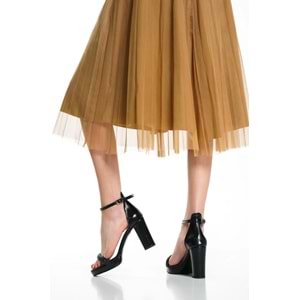 Feles 20mm.platform Taşlı Tek Bant Bilekten Tokalı Abiye Kadın Ayakkabı