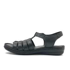 Ayakdaş %100 Hakiki Deri Tam Ortapedik Fus Pedli Taban Kadın Sandalet