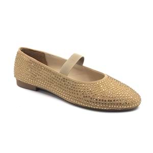 Feles Taş Detaylı Ev İçi Kadın Babet Ayakkabı