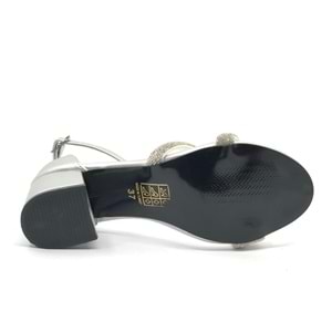 Mehtap Çift Şerit Taşlı 5 cm Kadın Topuklu Ayakkabı