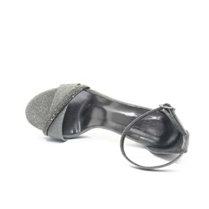 Feles Şerit Taş Detaylı Tek Bant Platform 11 cm Topuklu Kadın Ayakkabı