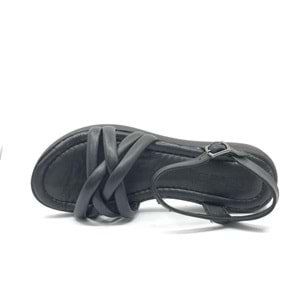 Feles Düz Taban Çapraz Detaylı Kadın Sandalet